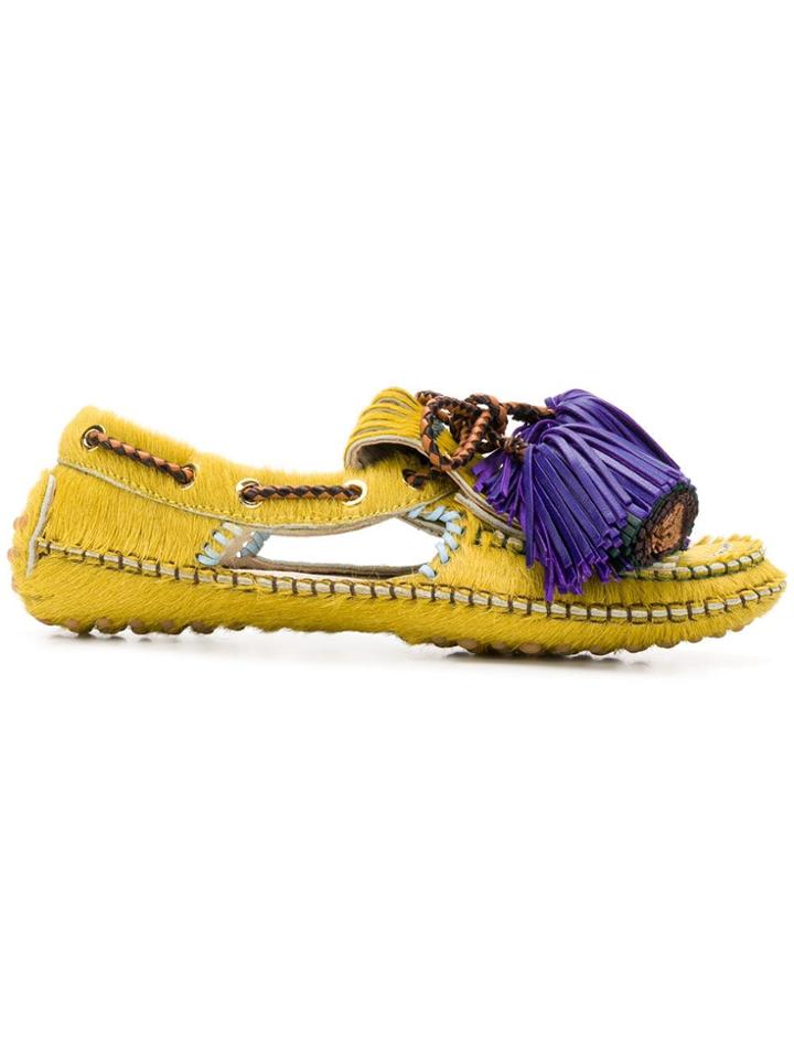 Carven Tassel Pumps With Cut-out Detailing - Yellow