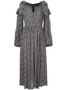 G.v.g.v. Rayon Cold Shoulder Dress - Grey