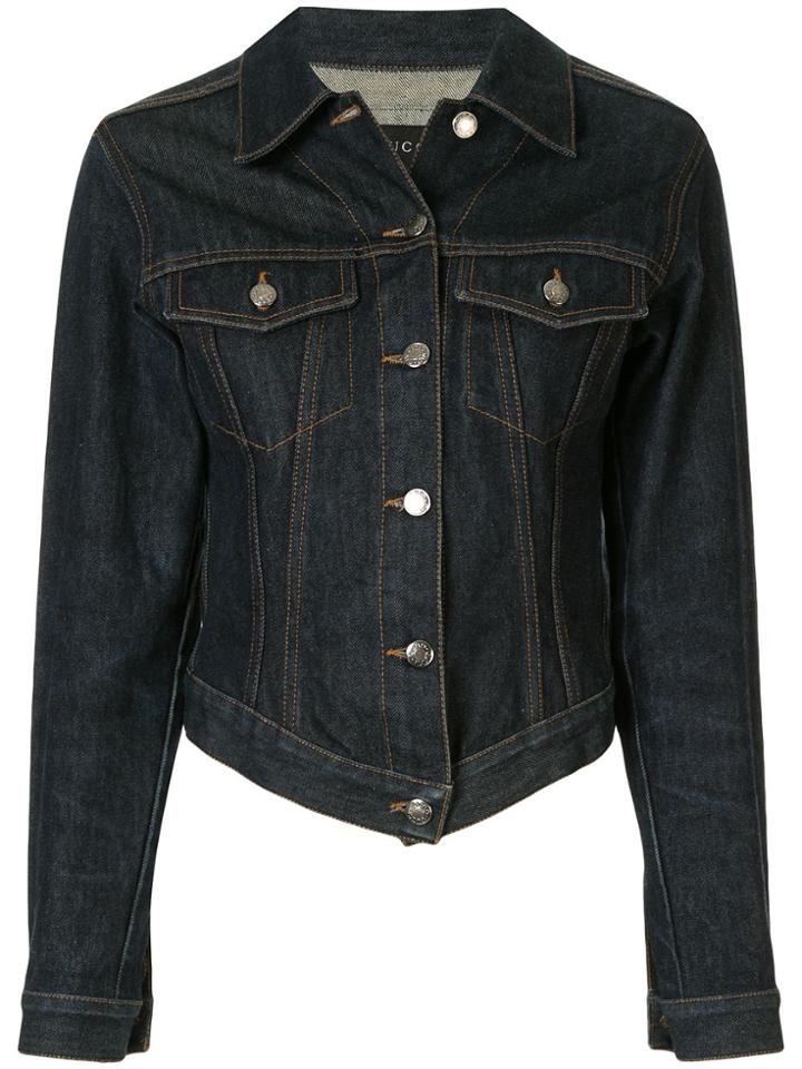 Gucci Pre-owned Pointed Front Denim Jacket - Blue