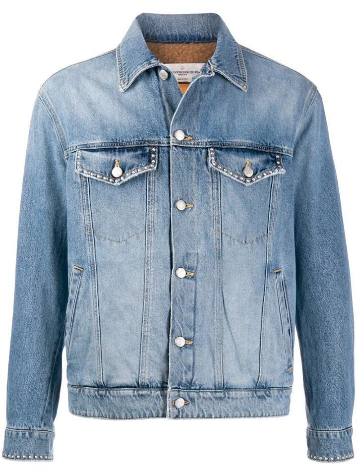 Golden Goose Studded Denim Jacket - Blue