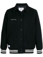 Neighborhood Logo Patch Bomber Jacket - Black