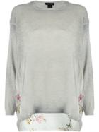 Avant Toi Printed Back Sweater - Grey