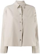 Mm6 Maison Margiela Cropped Button-down Shirt - Neutrals