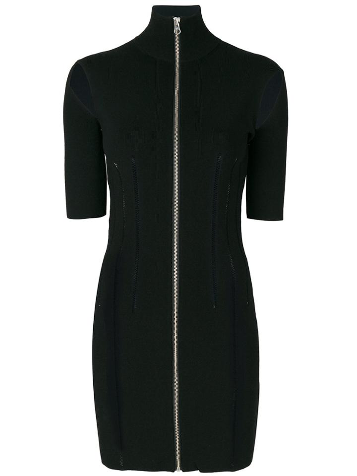 Mcq Alexander Mcqueen Zipped Dress - Black