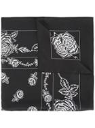 Unused Floral Motif Scarf - Black