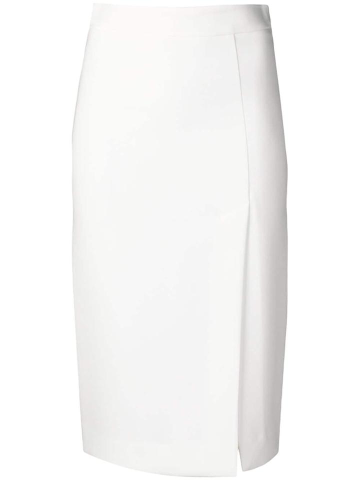 P.a.r.o.s.h. Side Slit Skirt - White