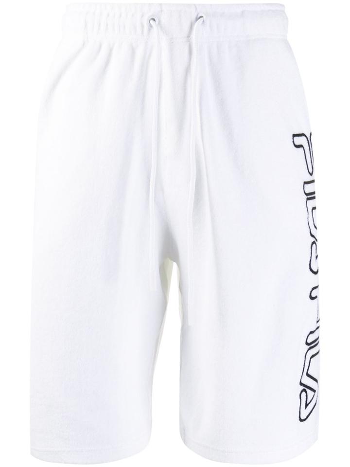 Fila Logo Embroidered Track Shorts - White