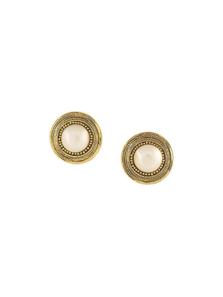 Chanel Vintage Faux Pearl Clip-on Earrings, Women's