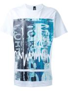 Liam Hodges Abstract Print T-shirt, Men's, Size: L, White, Cotton