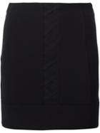 Neil Barrett Criss-cross Front Skirt, Women's, Size: 38, Black, Polyester/polyurethane