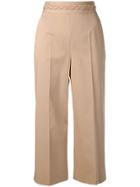 Red Valentino Plaited Waist Trousers - Neutrals