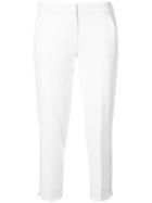 Max Mara Slim Fit Cropped Trousers - White