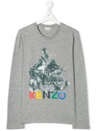 Kenzo Kids Teen Animal Print T-shirt - Grey
