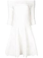 Alexander Mcqueen Off Shoulder Seashell Dress - White