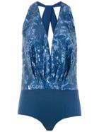 Tufi Duek Sequinned Bodysuit - Blue