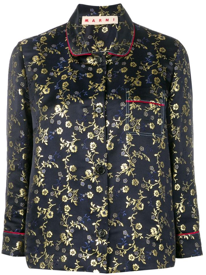 Marni Embroidered Shirt - Blue