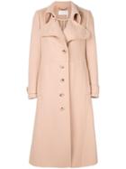 Chloé Asymmetric Long Coat - Neutrals