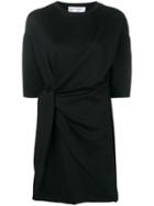 Victoria Victoria Beckham Tie Front Shirt Dress - Black
