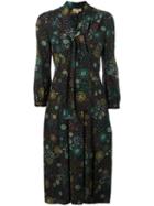 Burberry Printed Dress, Women's, Size: 10, Green, Silk