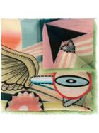 Givenchy Egyptian Circus Print Scarf, Women's, Green, Wool