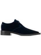 Mm6 Maison Margiela Velvet Lace-up Shoes - Blue