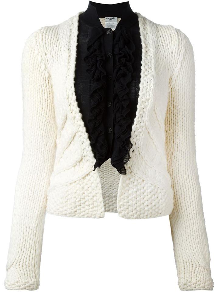 Chanel Vintage Contrast Shirt Cardigan
