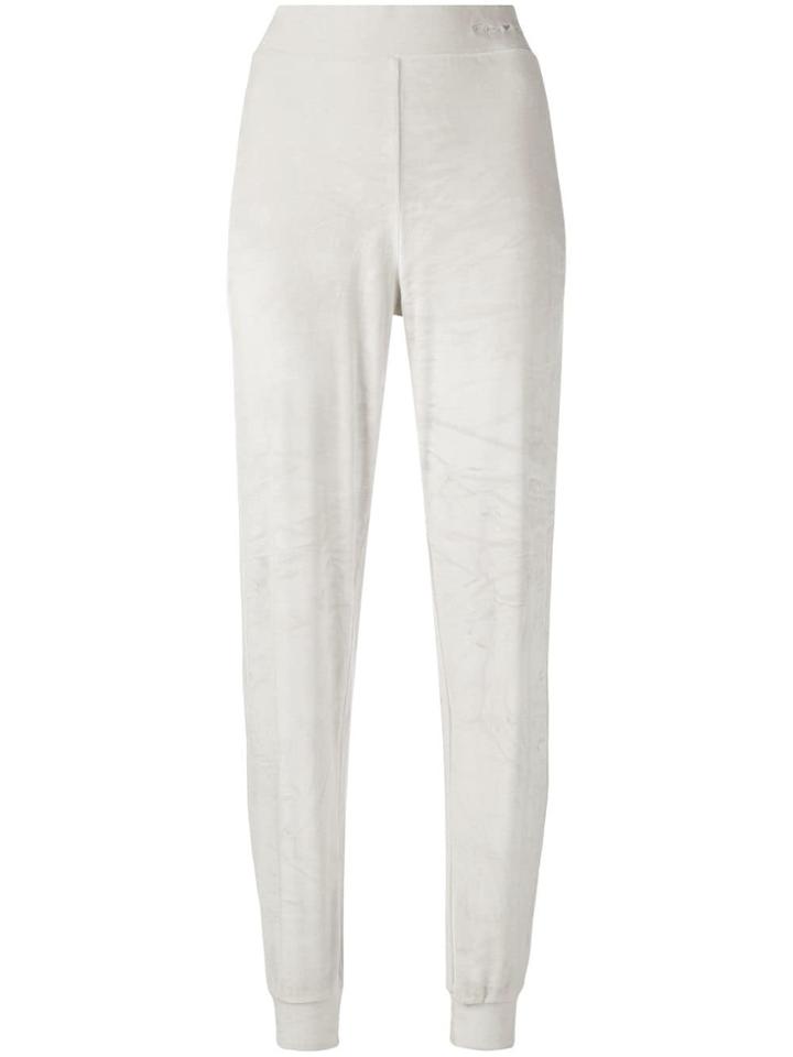Emporio Armani Velour Feel Trousers - Neutrals