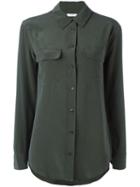 Equipment Chest Pocket Shirt, Women's, Size: Small, Green, Silk