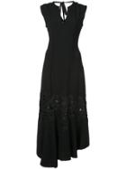 Derek Lam Asymmetric Tie Back Dress - Black