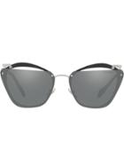 Miu Miu Eyewear Cut Out Rasoir Sunglasses - Grey