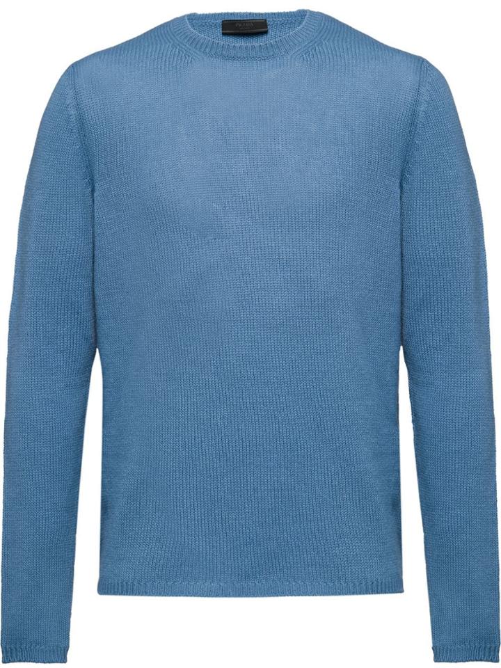 Prada Cashmere Crew-neck Sweater - Blue