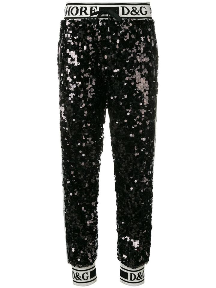 Dolce & Gabbana Sequined Jogging Pants - Black