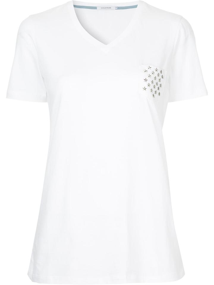 Guild Prime Star Studded Pocket V-neck T-shirt - White