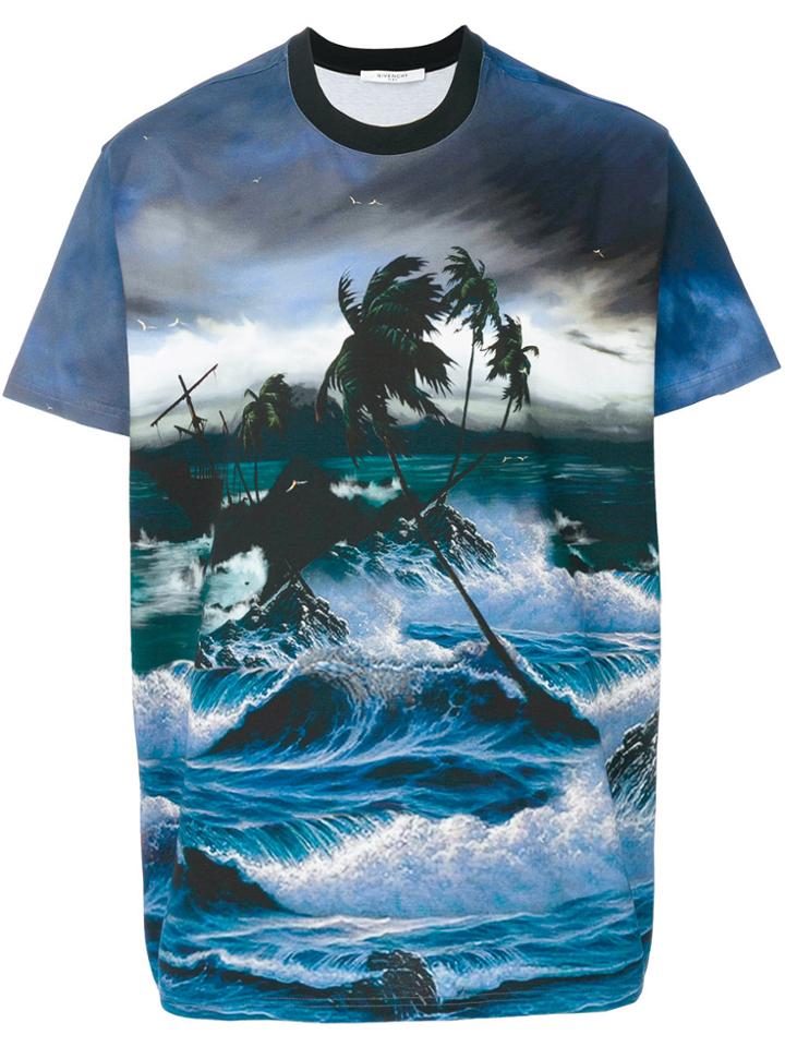 Givenchy Columbian-fit Hawaii Print T-shirt - Blue