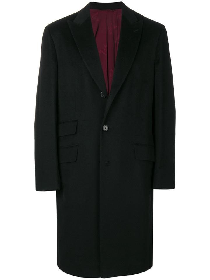 Brioni Single Breasted Coat - Black