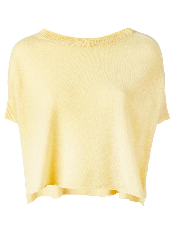 Kristensen Du Nord Knitted T-shirt, Women's, Size: 2, Yellow/orange, Cashmere