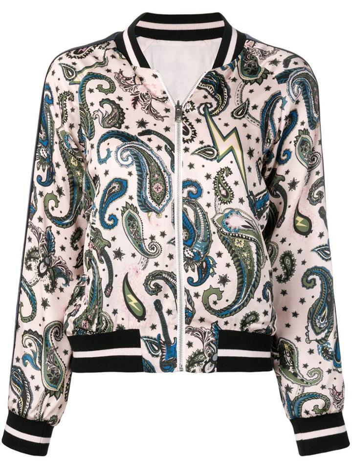 Zadig & Voltaire Paisley Print Bomber Jacket - Pink