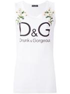 Dolce & Gabbana Floral Print Tank Top - White