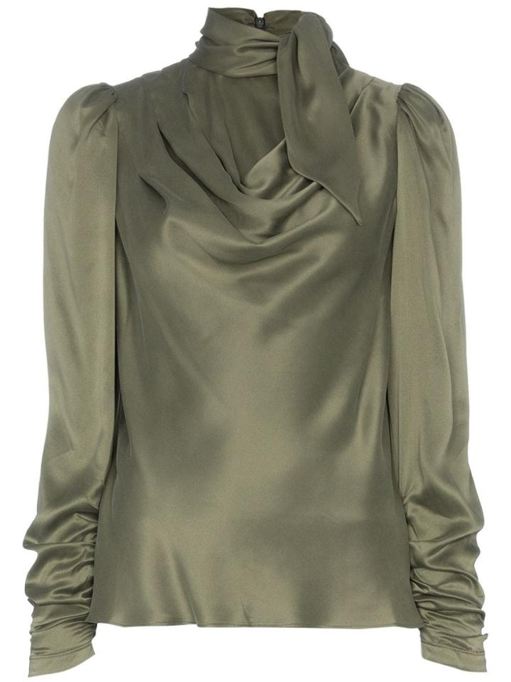 Zimmermann Scarf Neck Tie Blouse - Green