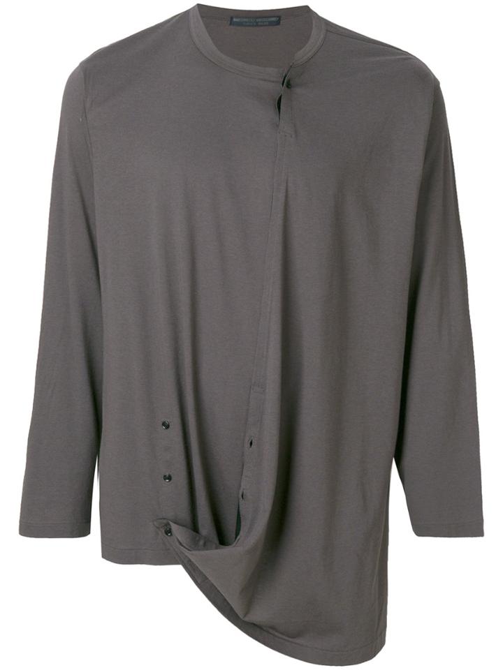 Yohji Yamamoto Asymmetric T-shirt - Grey
