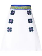 Dolce & Gabbana A-line Floral Skirt - White