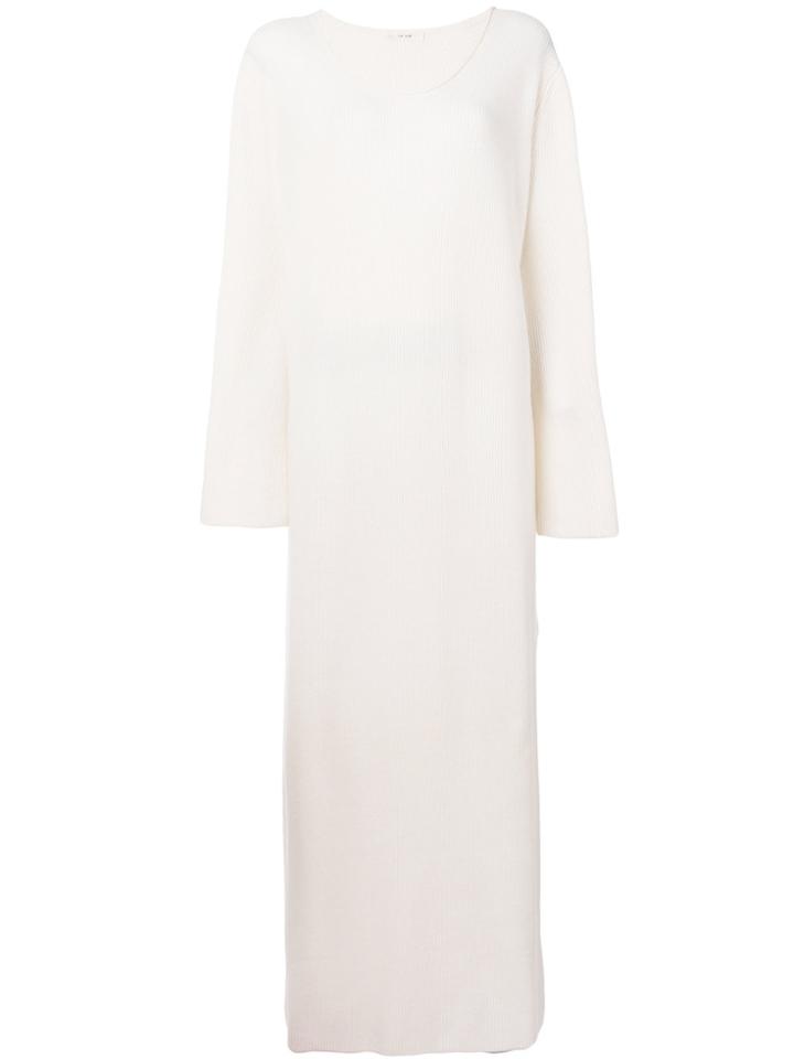 The Row Cashmere Knitted Maxi Dress - White