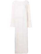 The Row Cashmere Knitted Maxi Dress - White