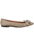 L'autre Chose Bow Detail Ballerinas - Metallic