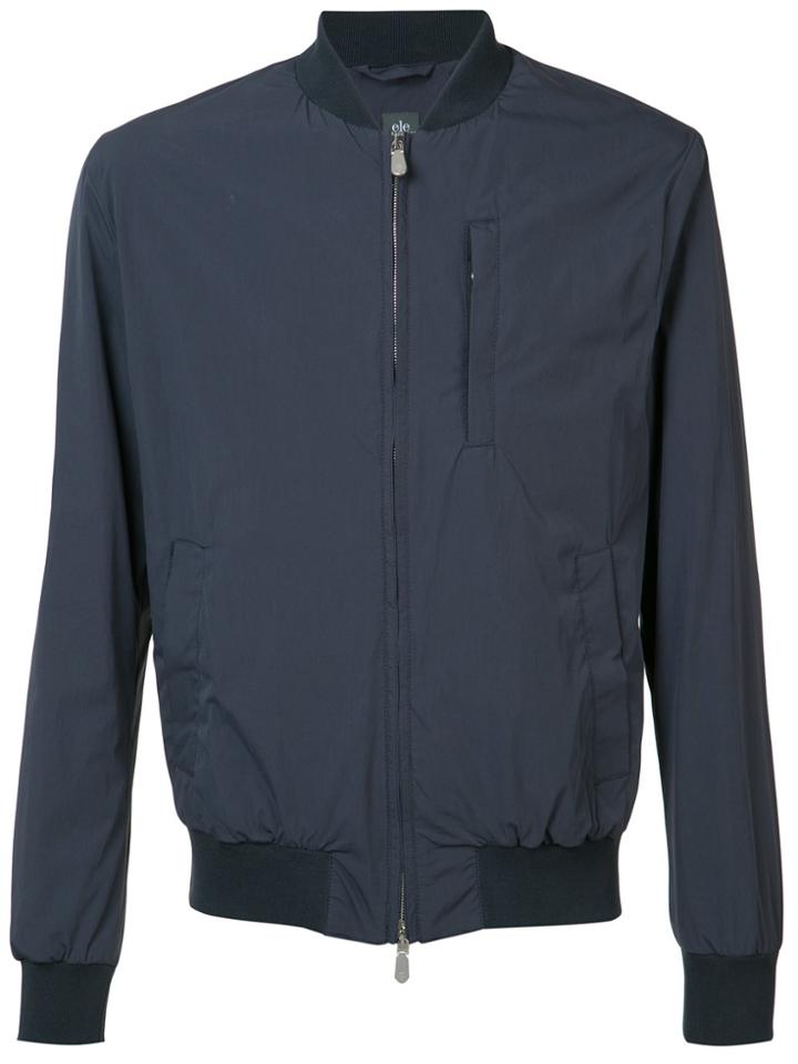 Eleventy Zipped Bomber Jacket - Blue