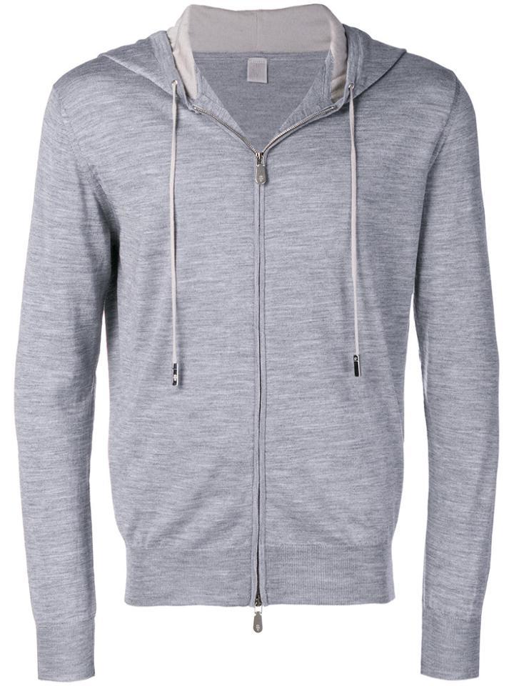 Eleventy Zip Up Hoodie - Grey