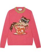 Gucci Ignasi Monreal Wool Knit Sweater - Pink & Purple
