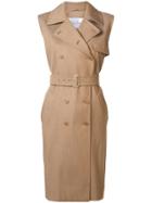 Max Mara Sleeveless Safari-style Dress - Nude & Neutrals