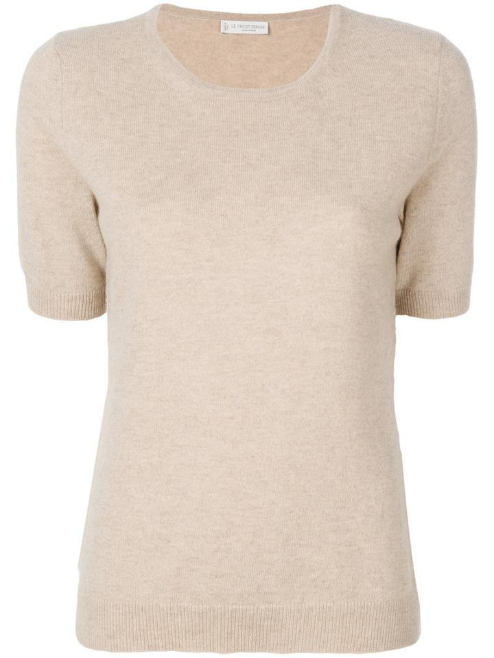 Le Tricot Perugia - Cashmere Top - Women - Cashmere - Xxl, Nude/neutrals, Cashmere