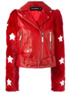 Filles A Papa 'charley' Jacket, Women's, Size: 2, Red, Lamb Skin/modacrylic/polyester